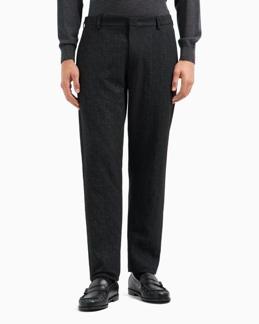 Pantalones Chinos De Tejido Sirsaca Emporio Armani de hombre de color Blue