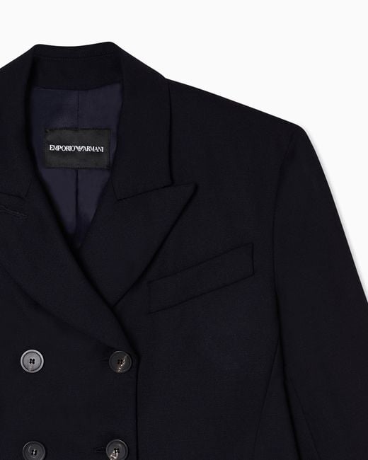 Emporio Armani Blue Double-Breasted Jacket