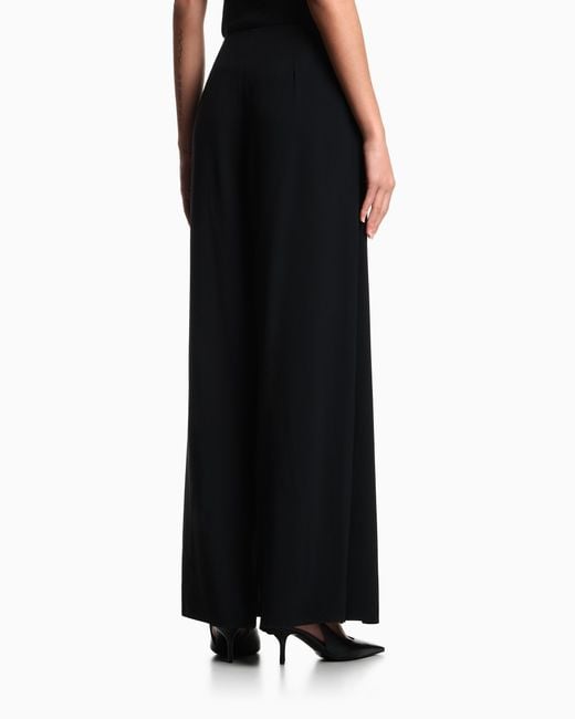 Emporio Armani Black Trousers With Piercing Closure