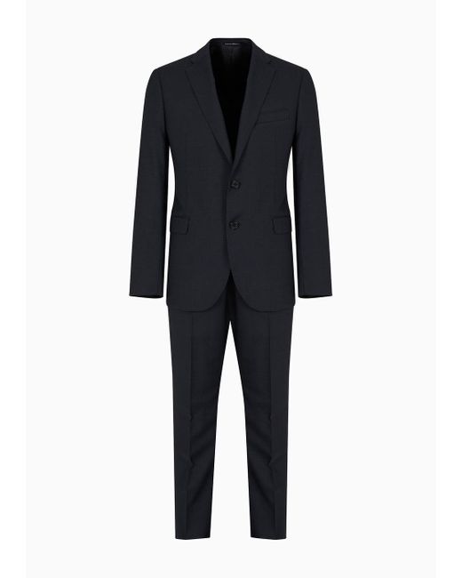 Emporio Armani Black Slim Fit Suits for men