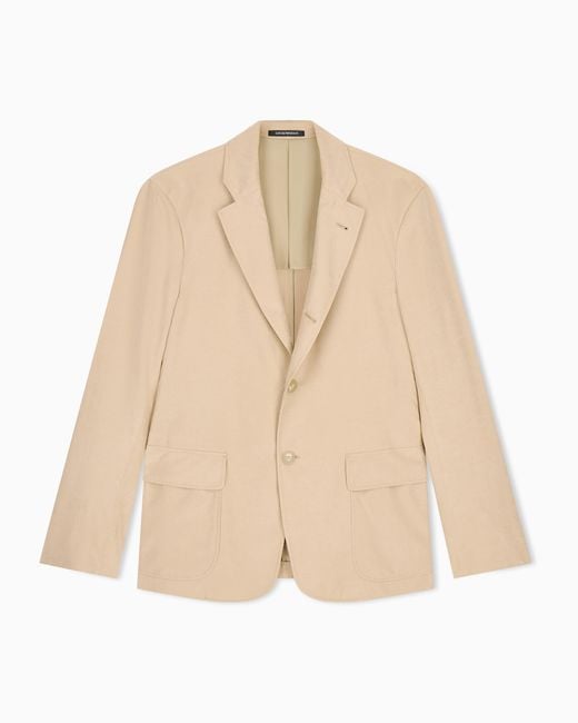 Emporio Armani Natural Single-Breasted Jacket for men