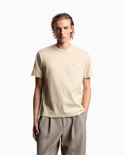 Emporio Armani Natural Jacquard Jersey Jumper for men