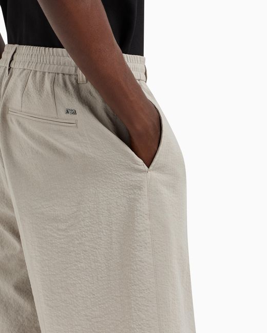 Bermuda Con Retro Elastico di Emporio Armani in White da Uomo