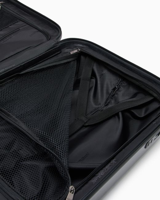 Emporio Armani Black Abs Carry-On Bag With Oversized, Embossed Eagle for men