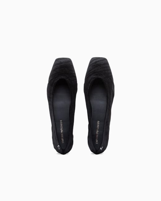 Emporio Armani White Ballet Flats