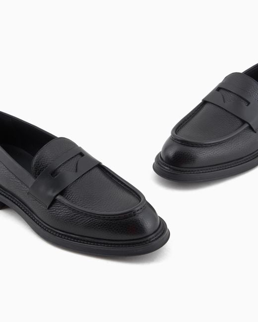 Emporio Armani White Slip-On Loafer for men