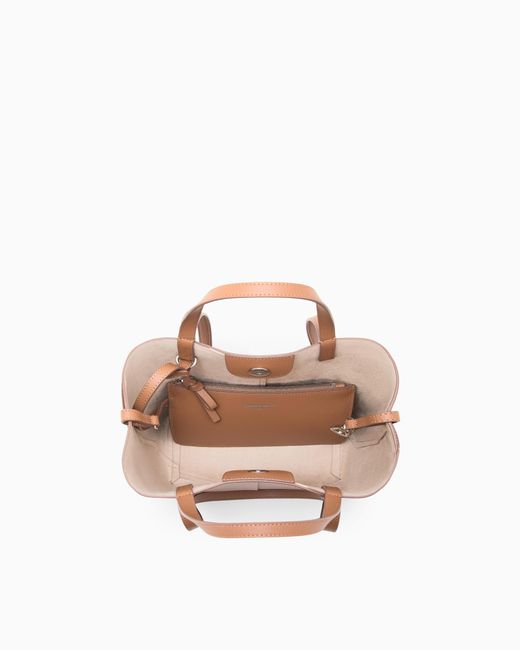 Emporio Armani White 1981 Leather Shoulder Bag