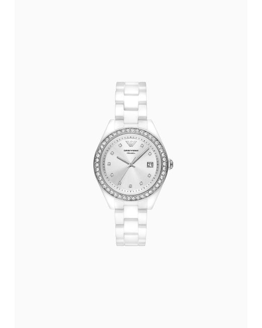 Armani watches white ceramic hotsell