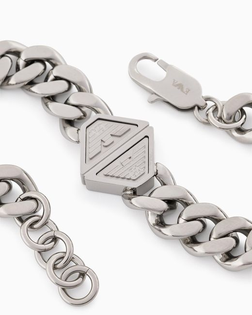 Emporio Armani Metallic Stainless Steel Chain Bracelet for men