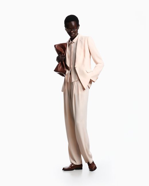 Emporio Armani Natural Single-Breasted Jacket