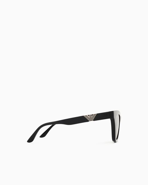 Emporio Armani Black Cat-Eye Sunglasses