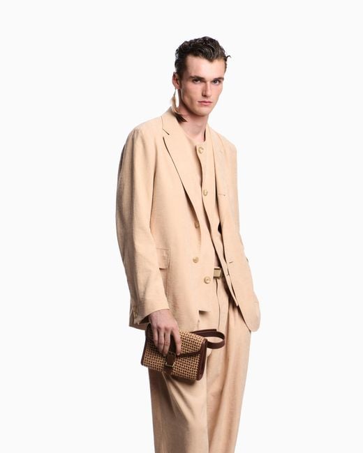 Emporio Armani Natural Single-Breasted Jacket for men