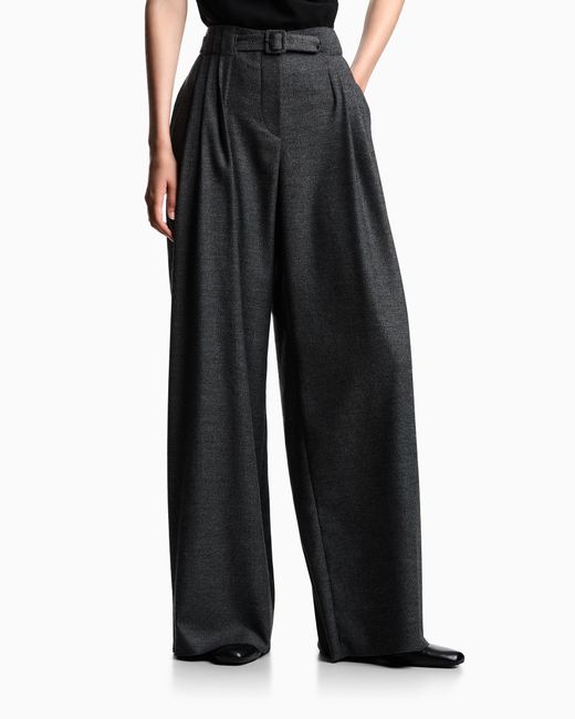 Pantaloni Con Pinces E Cintura di Emporio Armani in Gray