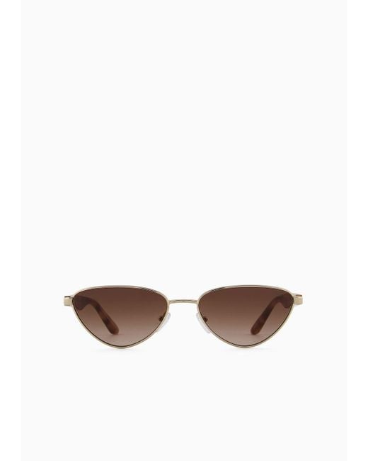 Emporio Armani White Irregular-shaped Sunglasses