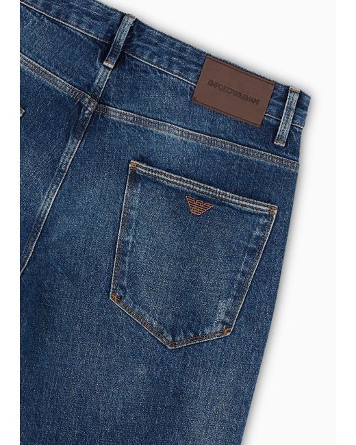 Emporio Armani Jeans J06 In Slim Fit Aus Stretch-denim Im Used-look in Blue für Herren