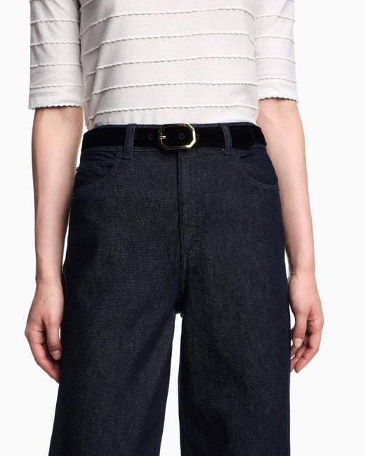 Vaqueros J4B De Cintura Media Alta Y Pernera Recta De Denim De 11,5 Onzas Emporio Armani de color Blue