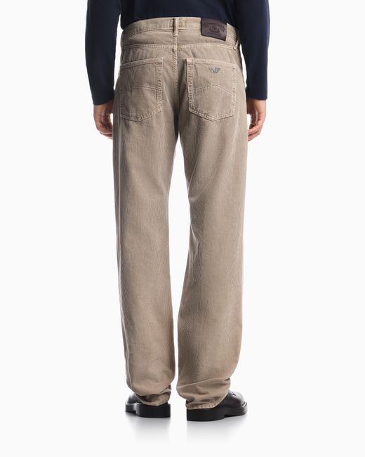 Emporio Armani Natural Regular Fit Five-Pocket Trousers for men