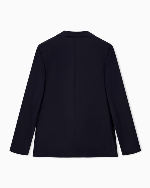 Emporio Armani Blue Single-Breasted Blazer for men