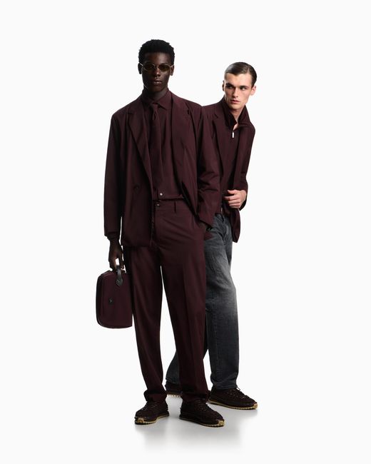 Emporio Armani Kulturbeutel Aus Polyamid Mit Reißverschluss Und Tragegriff in Purple für Herren