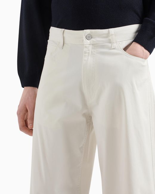 Emporio Armani White Five-Pocket Trousers for men