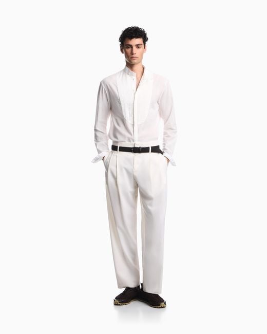 Emporio Armani White Trousers for men