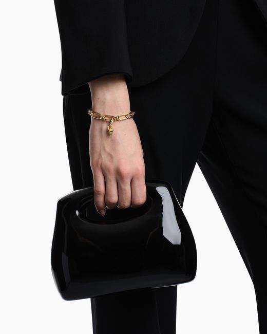 Emporio Armani White Shell-Shaped Brass Charm