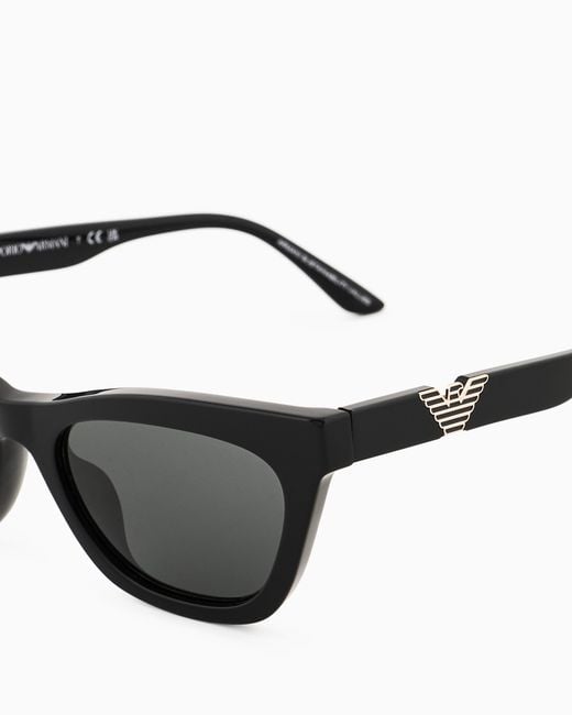 Emporio Armani Black Cat-Eye Sunglasses