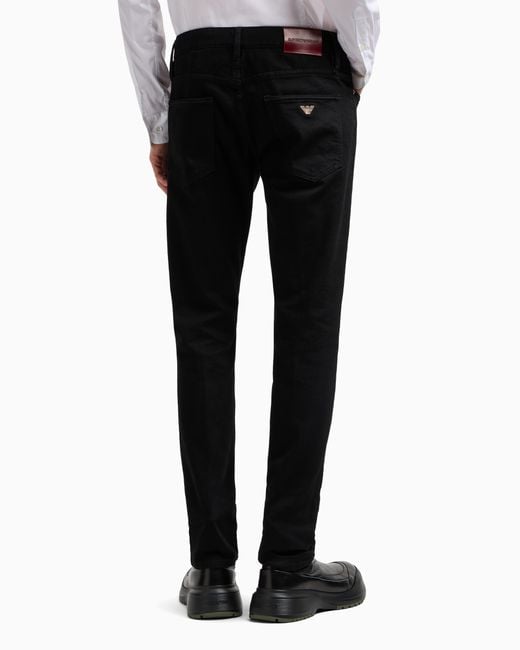 Emporio Armani Black J06 Valentine's Day Capsule Collection Slim-Fit Jeans for men