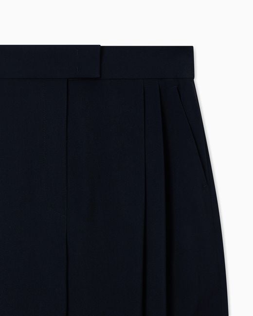 Emporio Armani Black Wide Leg Trousers