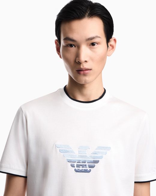 Emporio Armani White Slim-Fit T-Shirt for men