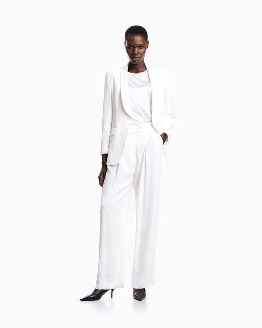 Emporio Armani White Satin Blouse