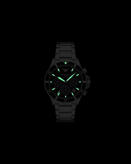Emporio Armani White Steel Strap Watches for men