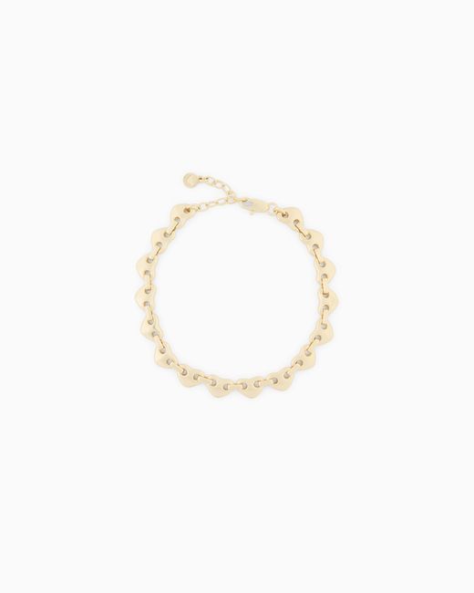 Emporio Armani White Heart Chain Bracelet