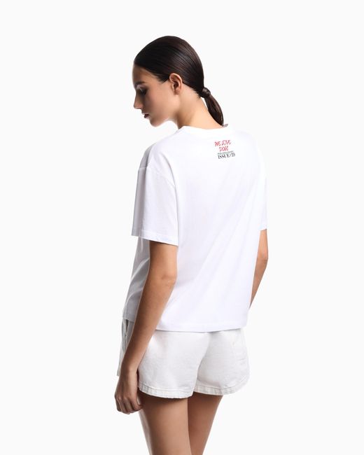 Emporio Armani White We Love Dogs #29 Jersey T-Shirt
