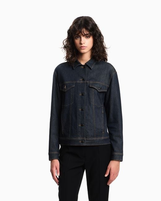 Emporio Armani Blue Rinsed Denim Jacket