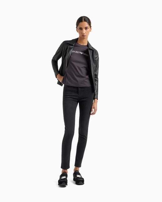 Emporio Armani Black Jersey Insert Jacket