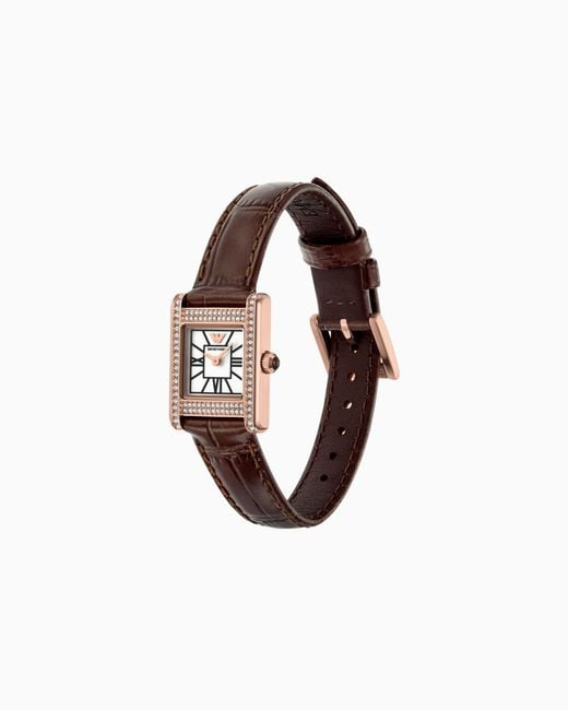 Emporio Armani Red Interchangeable Leather Strap Watch Set