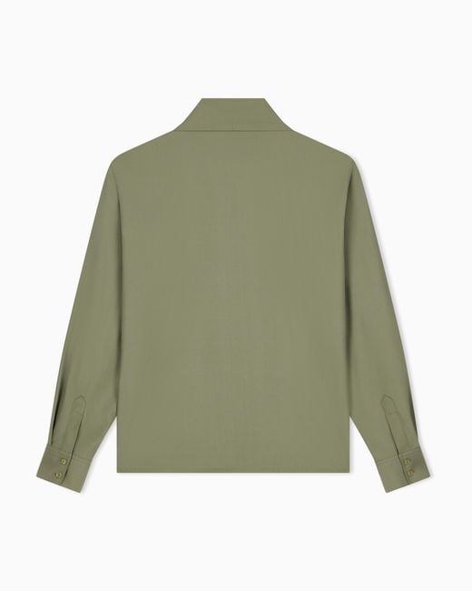 Emporio Armani Green Scarf Collar Shirt Boteh Capsule