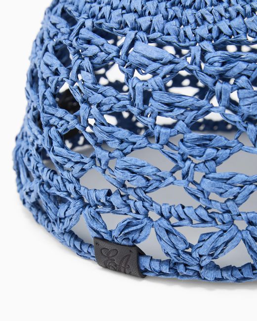 Emporio Armani Blue Crochet Cap