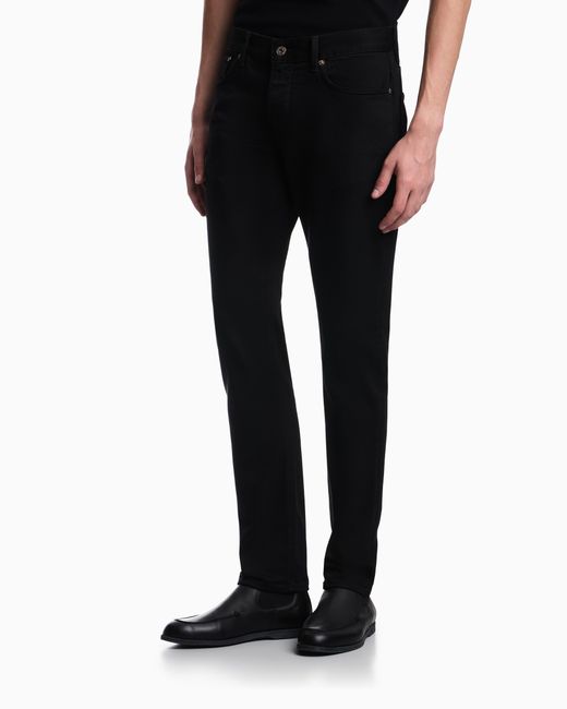 Emporio Armani Blue Slim-Fit Five-Pocket Jeans for men