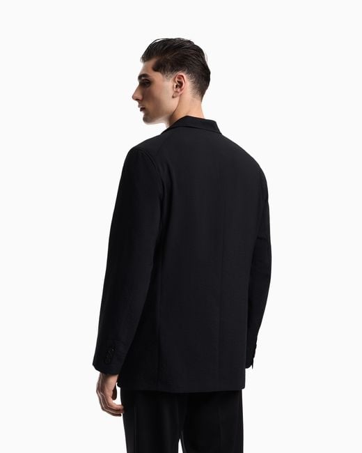 Emporio Armani Black Single-Breasted Jacket for men