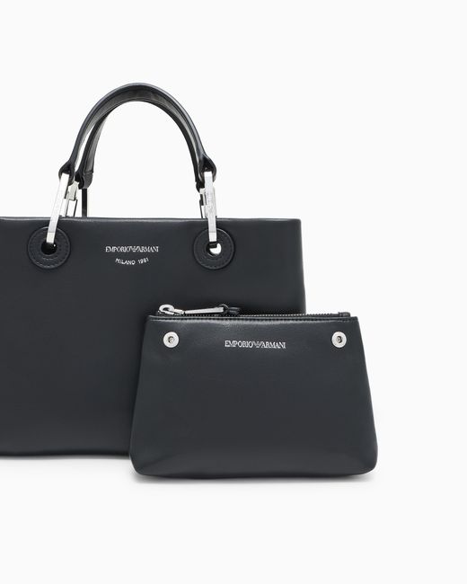 Emporio Armani Black Myea Kleiner Shopper Aus Nappaleder