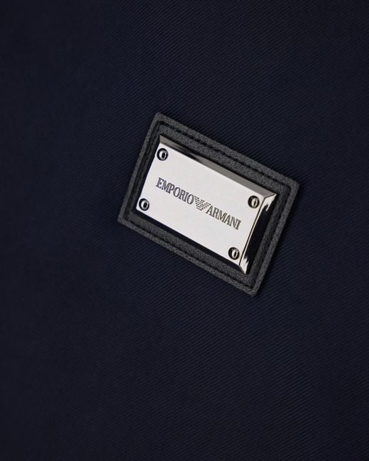 Emporio Armani Blue Blouson Jacket With A Regular Fit And Padding for men