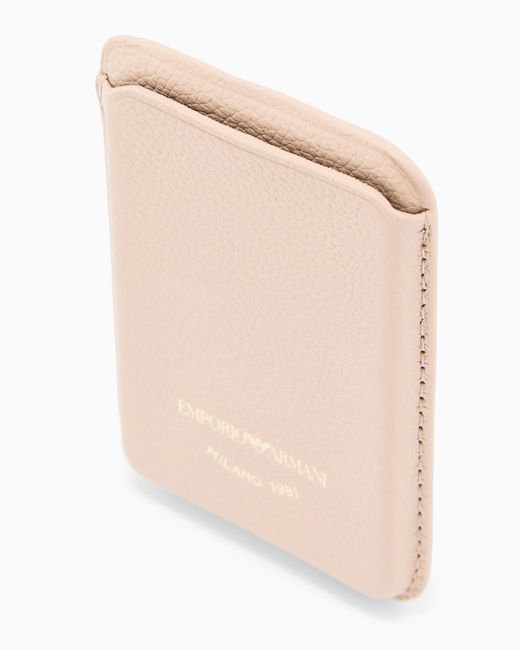 Emporio Armani White Magnetic Card Holder