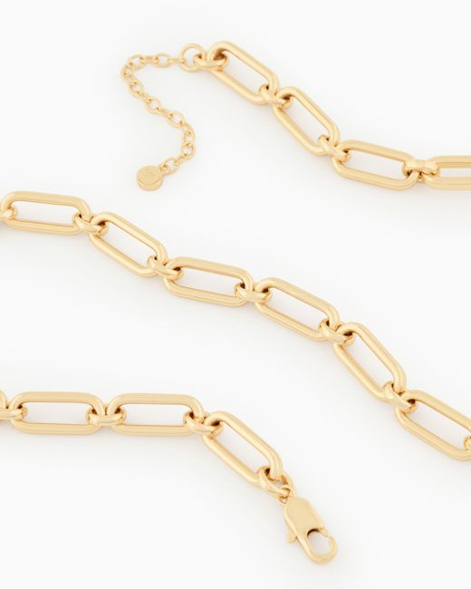 Emporio Armani Metallic Tone Brass Chain Necklace