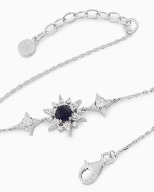 Emporio Armani White Sterling Station Bracelet