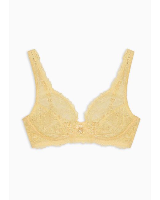 Emporio Armani Natural Asv Eternal Lace Recycled Lace Bralette