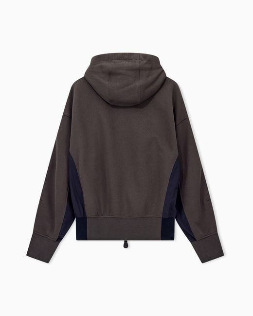 Emporio Armani Blue French Terry Jersey Zip-Up Hoodie Hong Kong Capsule Collection for men