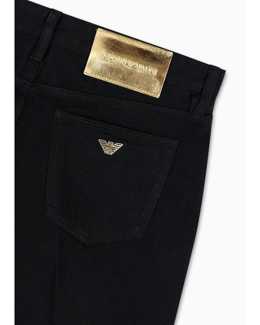 Emporio Armani Black J75 Slim-fit Denim Jeans With All-over Ramadan Capsule Collection Rhinestones for men