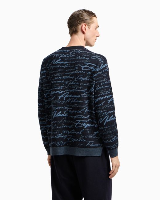 Maglione di Emporio Armani in Blue da Uomo